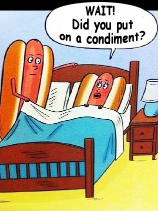 gigirules7's tweet photo. Make sure you practice safe hotdogs today! #NationalHotDogDay https://t.co/fqloq2MblT