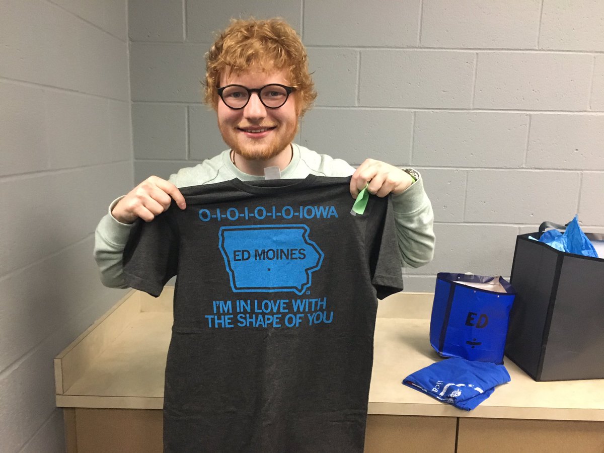 TheIATeam's tweet photo. We raised $1,000+ for @EACH_hospices because of the #EdMoines shirt!! Thanks for your support! @edsheeran Details: https://t.co/34x1m30IYr https://t.co/UIU7Xqtmj7
