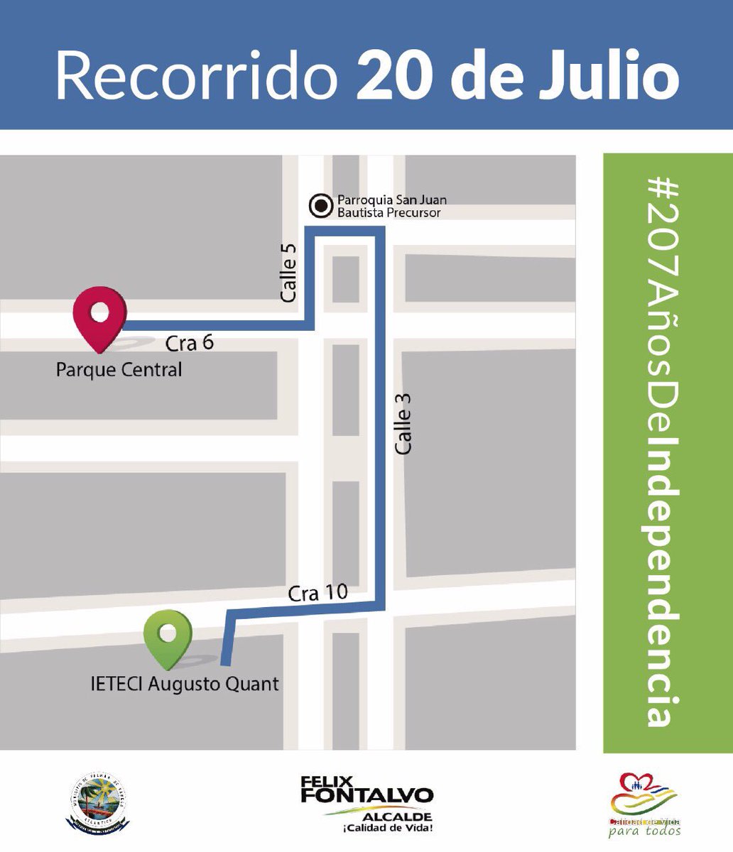 ¡Siéntete orgulloso de ser colombiano! Mañana 20 de julio iza tu bandera y acompáñanos en el desfile que iniciará a las 7:00 a.m.