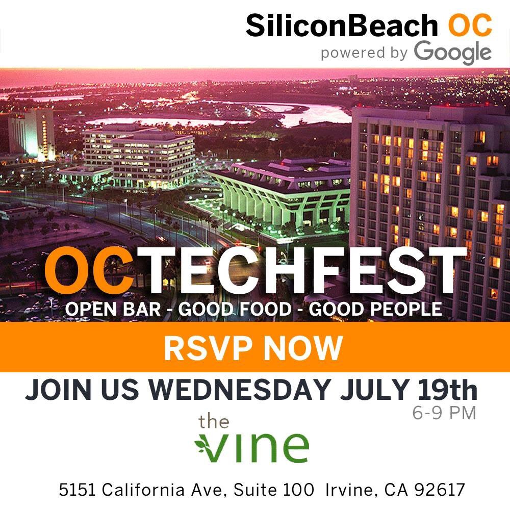SiliconBeachOC's tweet photo. TONIGHT WEDNESDAY JULY 19
OCTECH FEST 
RSVP 👉🏼 https://t.co/2LwCWWIAHF 👈🏼
OPEN BAR, Free Food
#Entrepreneur #OCstartup #startup #octech #oc https://t.co/hrK8zJ915q