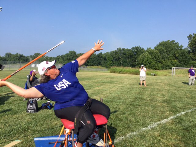 DomChevPT's tweet photo. Watching some amazing athletes at the National Veterans Wheelchair Games! https://t.co/H82K4IG7af