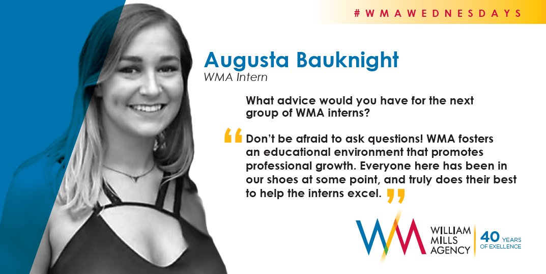 mootzpr's tweet photo. #WMAintern @abaukpr has some great advice for future @wmagency interns in our second #WMAWednesdays post! https://t.co/BrGUpGPgvw