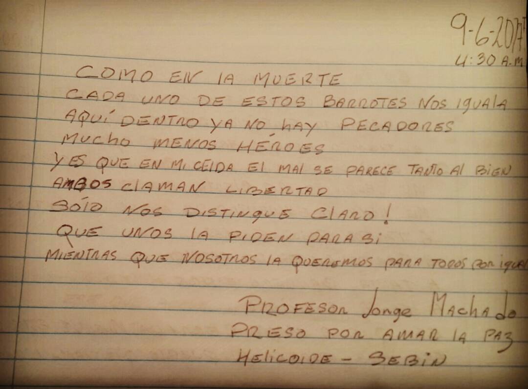 apichardob's tweet photo. Desde hace 2 meses el régimen mantiene preso a @jorgemachadoj solo por elevar su voz a favor de la libertad y la democracia #LiberenAMachado https://t.co/swkAaxYHrF