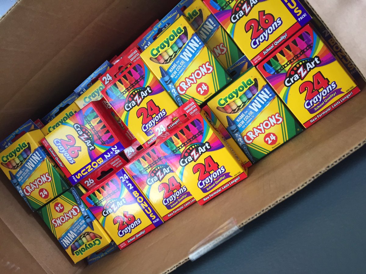 ManchesterTimes's tweet photo. Trussler's Family Medicine donates a large box of crayon packs to Coffee Co. Schools. https://t.co/3aEfg9P0cr
