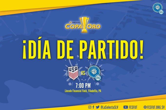 Copa Oro 2017: El Salvador vs Los Estados Unidos. Preparacion del juego.  DFG5HGKVwAEA4K1