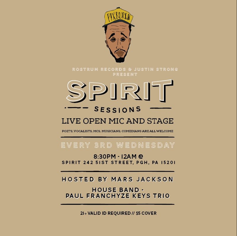MarSJackSon's tweet photo. It's โ๏ธ day in #Pittsburgh perfect for this evening! #SpiritSessions Open Mic/ Stage sponsored by @rostrumrecords. #TONIGHT
come out enjoy! https://t.co/cshnC5nPl8