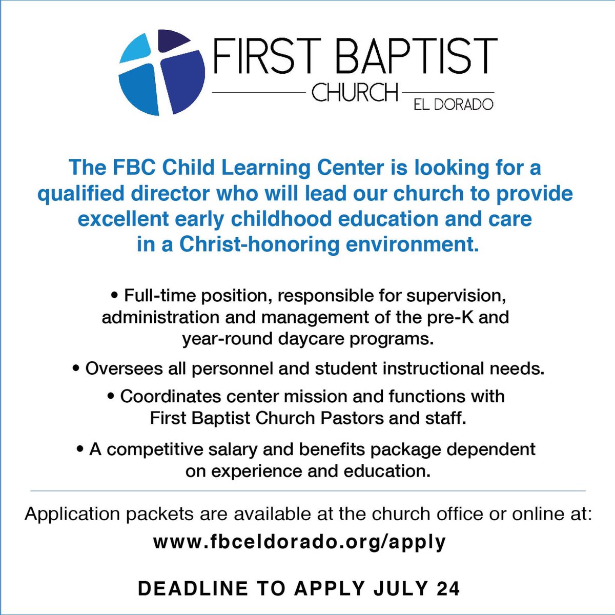 REMINDER: FBC IS HIRING!!