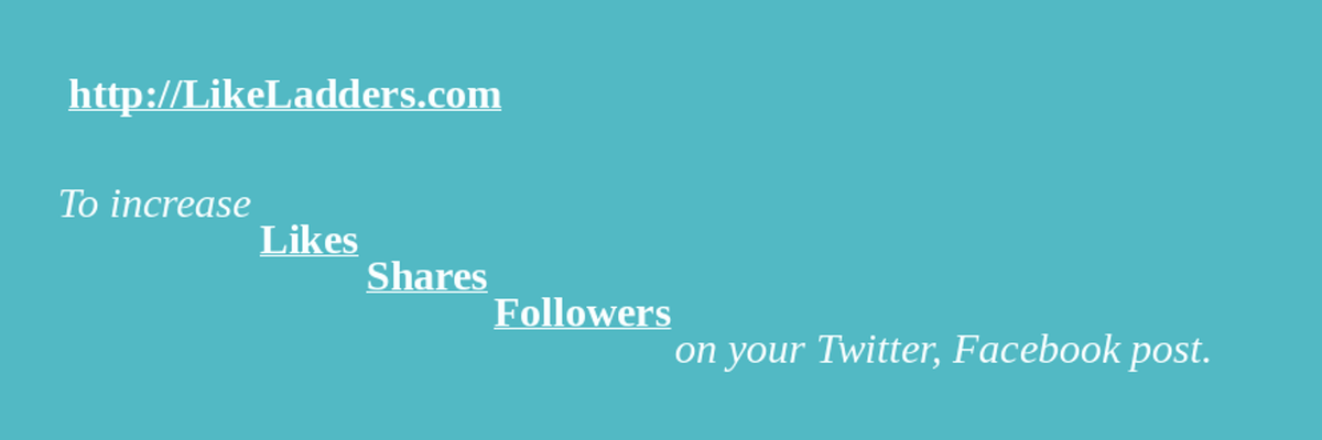 EasyJavaTutoria's tweet image. I used LikeLadders.com and Reached 12K New People.
Free Join #LikeLadders & Let's promote together