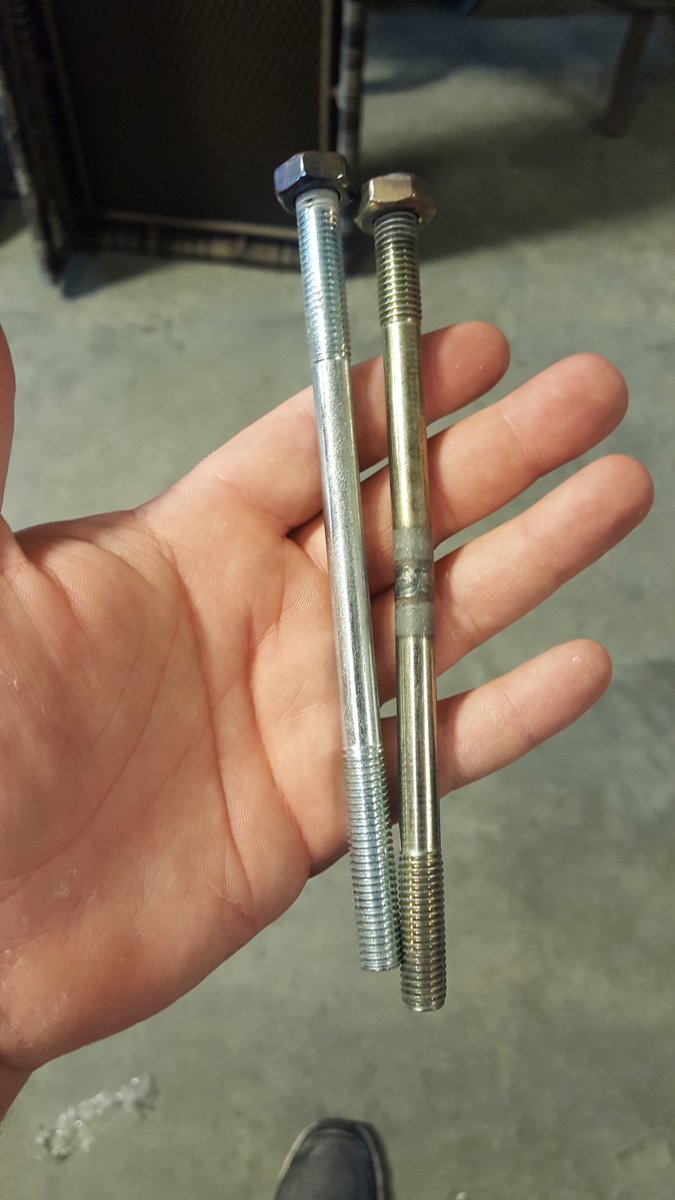 thesippy's tweet photo. Don't have all the bolts you need? Quick weld some together. #chineseengineering https://t.co/ngA3gD9uCg