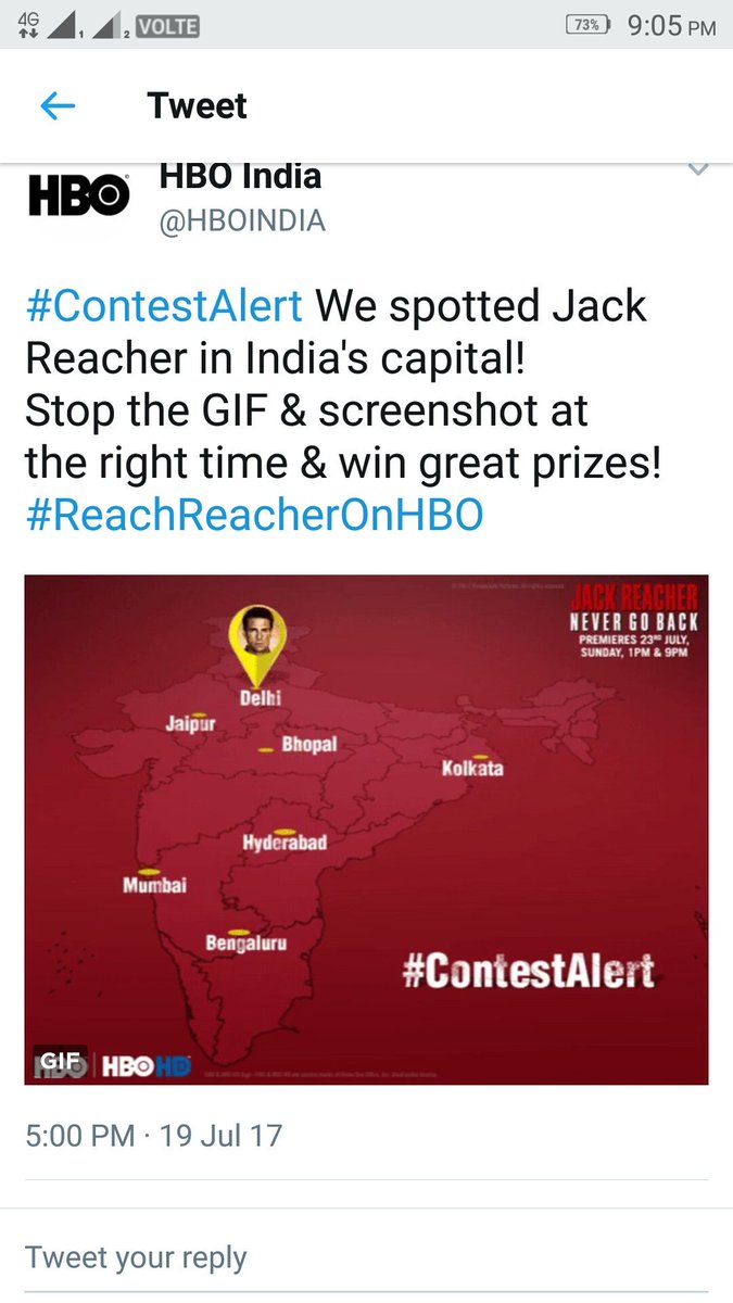kavitanegi5509's tweet photo. @HBOINDIA Jack Reacher Is In Delhi #ReachReacherOnHBO https://t.co/RxaKxHwVry