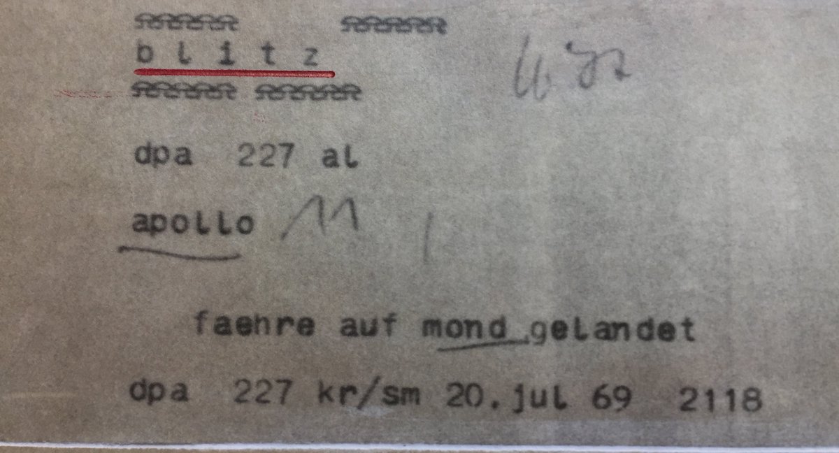 Heute vor 48 Jahren sendete die Deutsche Presse-Agentur die 28. Blitzmeldung ihrer Geschichte.