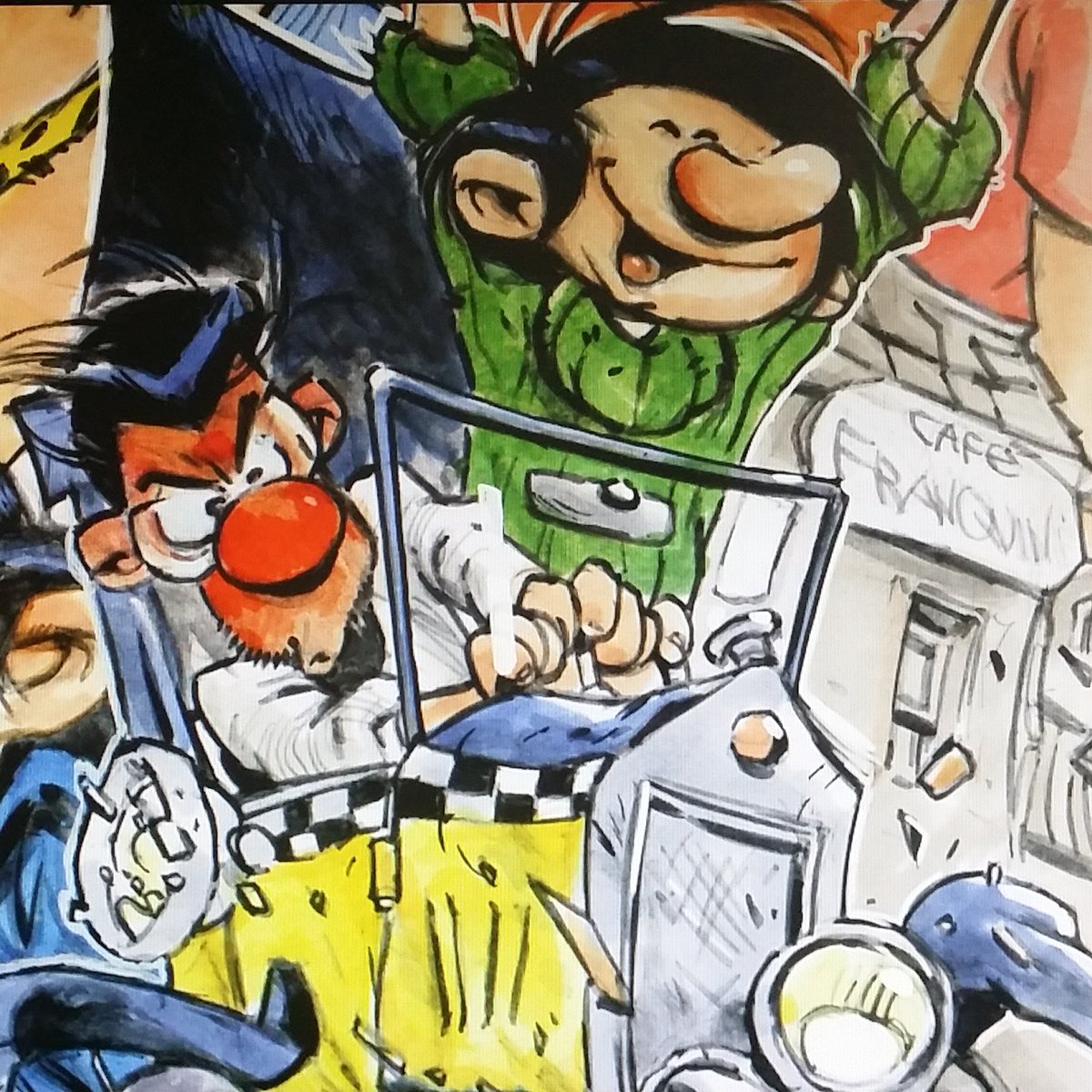 A snippet of my rendition of Gaston (Guust Flater) for his 60th anniversary. An honor.