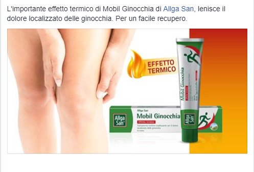 L'importante effetto termico di Mobil Ginocchia di Allga San, lenisce il dolore localizzato delle ginocchia. Per un facile recupero.