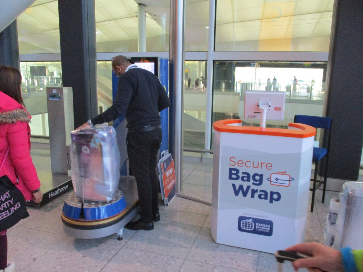Excess Baggage on Twitter: "We provide bag wrapping in multiple locations  at Gatwick, Heathrow &amp; Luton. Find us on all departures concourses;  https://t.co/Lpasrkl7rf https://t.co/Yt58hHj0me" / Twitter
