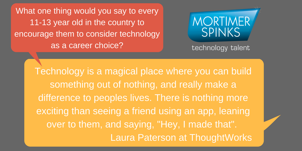 QuoteHerTech's tweet photo. This weeks #WednesdayWisdom comes from @laurapatersonuk lead consultant with @thoughtworks #WomenInTech #Tech https://t.co/ekAaRirsaE https://t.co/OnT8U7tFiA