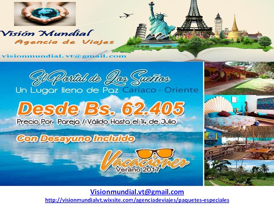 VISIONMUNDIAL1's tweet photo. #ViajesVM Verano2017 Consulta nuestras #promociones 
https://t.co/oiAHmHXCHc https://t.co/gJ7yj6BFQK