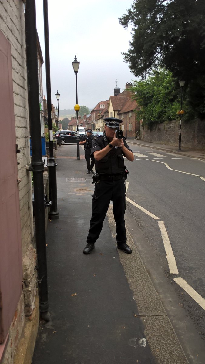 TVP_Wycombe's tweet photo. Sergeant Hughes out with the speed gun. Can anyone guess where we are? #Keeptothespeedlimit #MarlowNHPT #C8667 https://t.co/KMncOrJzlZ