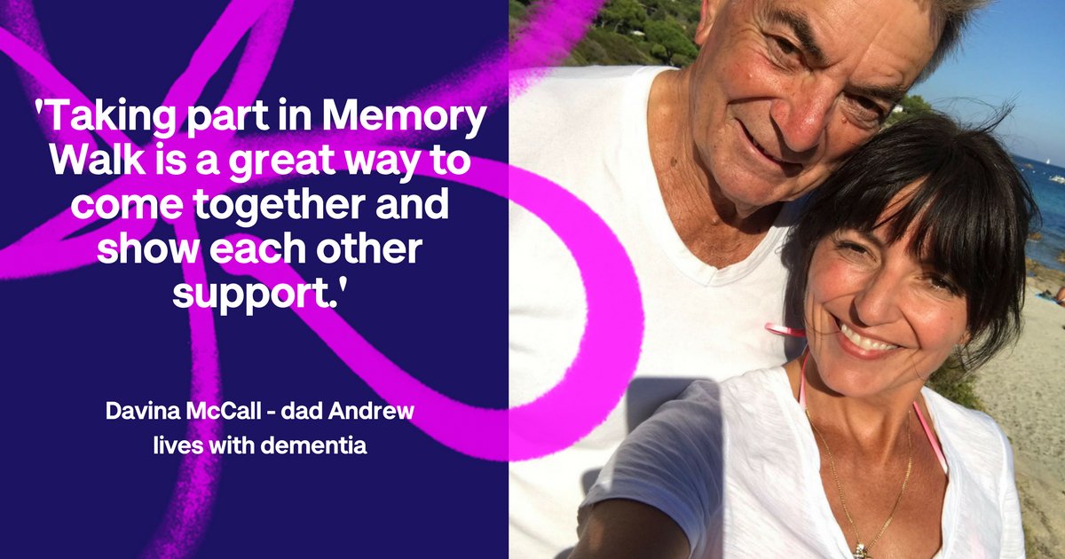 alzheimerssoc's tweet photo. Join @ThisisDavina and @alzheimerssoc and support #MemoryWalk 2017. Who will you #WalkFor? https://t.co/h2u0Evf09o https://t.co/8NlygZbyPD