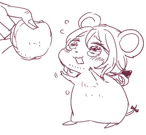 マカロンを取り上げられるぼぬはむ🐹 