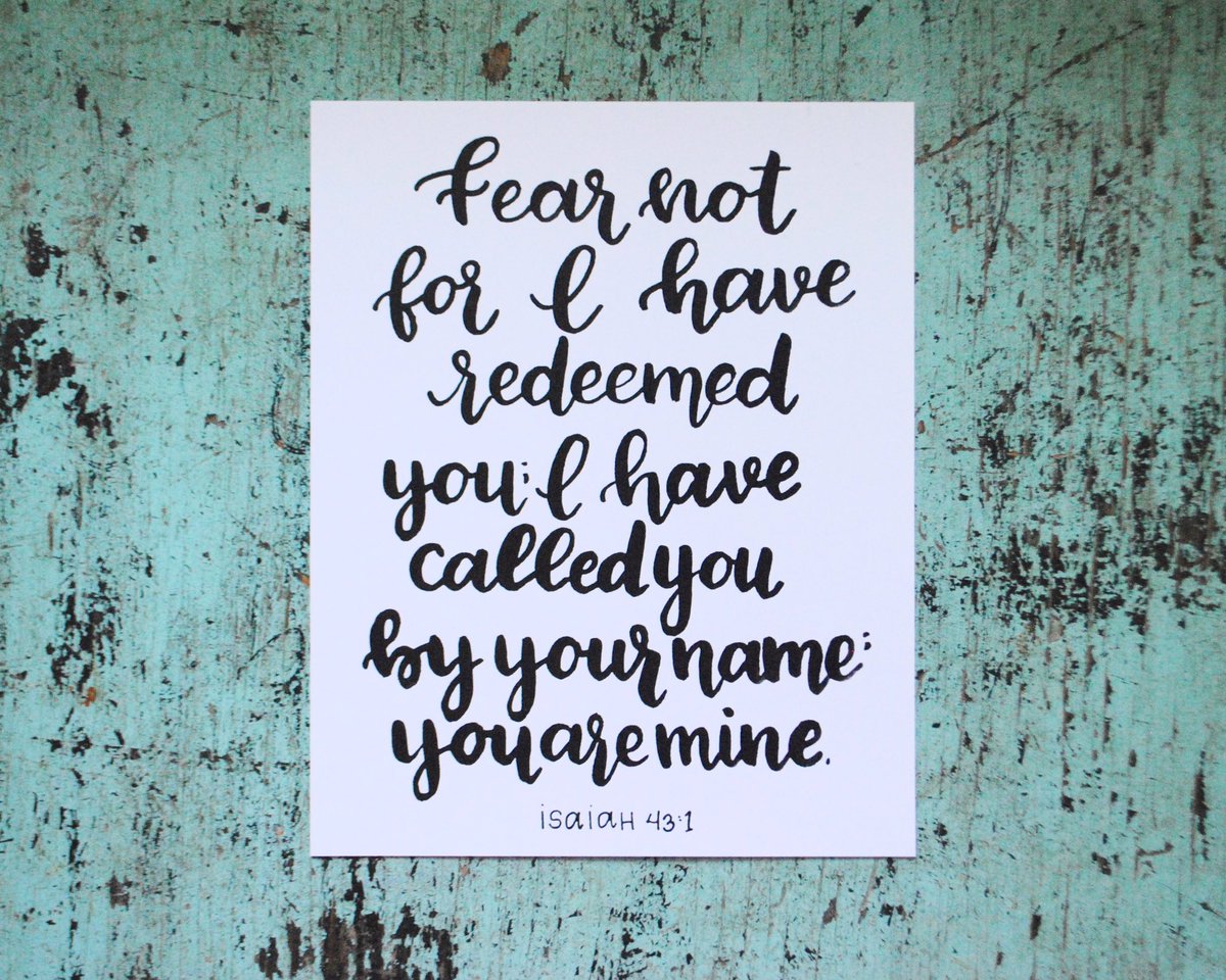 Walk in confidence today knowing that YOU belong to God, he knows YOU by name!