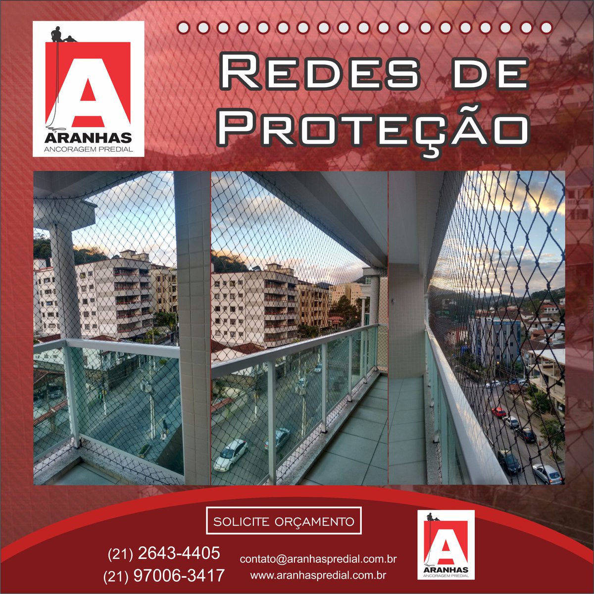 aranhas_predial's tweet photo. Redes de Proteção para janelas, sacadas, varandas, quadras, piscinas, divisão de ambientes - (21) 2643-4405 - contato@aranhaspredial.com.br https://t.co/M9l4BQ7212