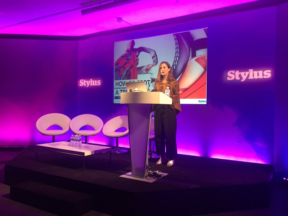 tessamansfield's tweet photo. Great "How to spot a trend" presentation - full of top trend tips and hints by Dewi Pinatih #unboundLDN @Stylus_LIVE https://t.co/OfUuFGjlK4