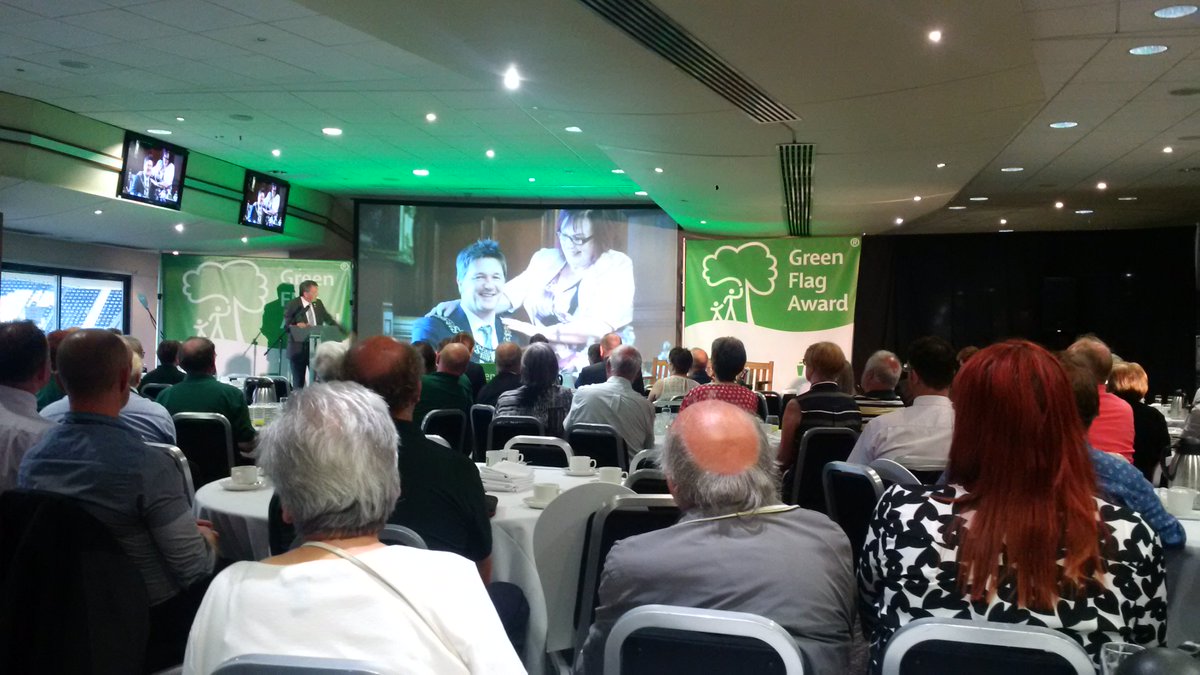 LoveSolihull's tweet photo. Attending Green Flag Awards in Derby today - lots of people here from the Midlands celebrating Parks #LoveParks https://t.co/P5npGztDV8