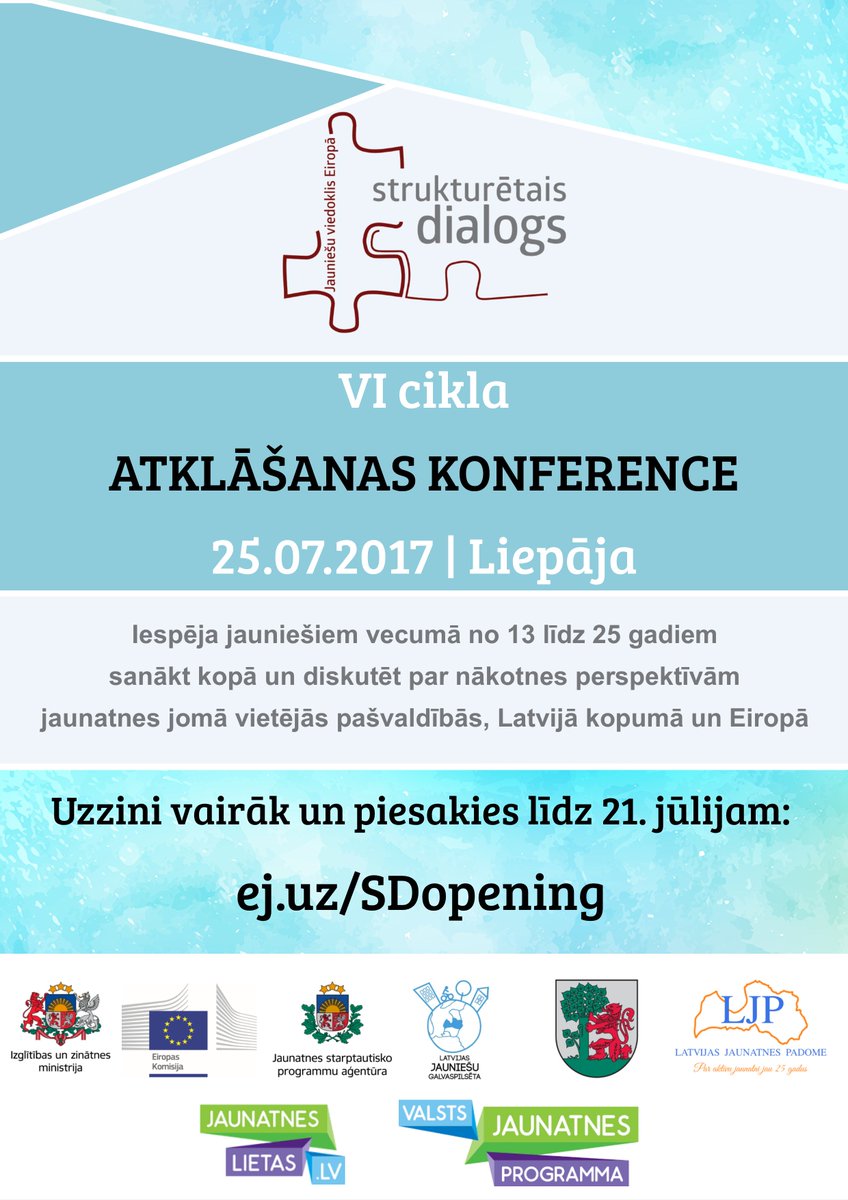 Hei!
Piesakies Strukturētā Dialogam VI Liepājā 25. jūlijā!
Pieteikšanās: ej.uz/SDopening 
Inf: ljp.lv/struktureta-di…