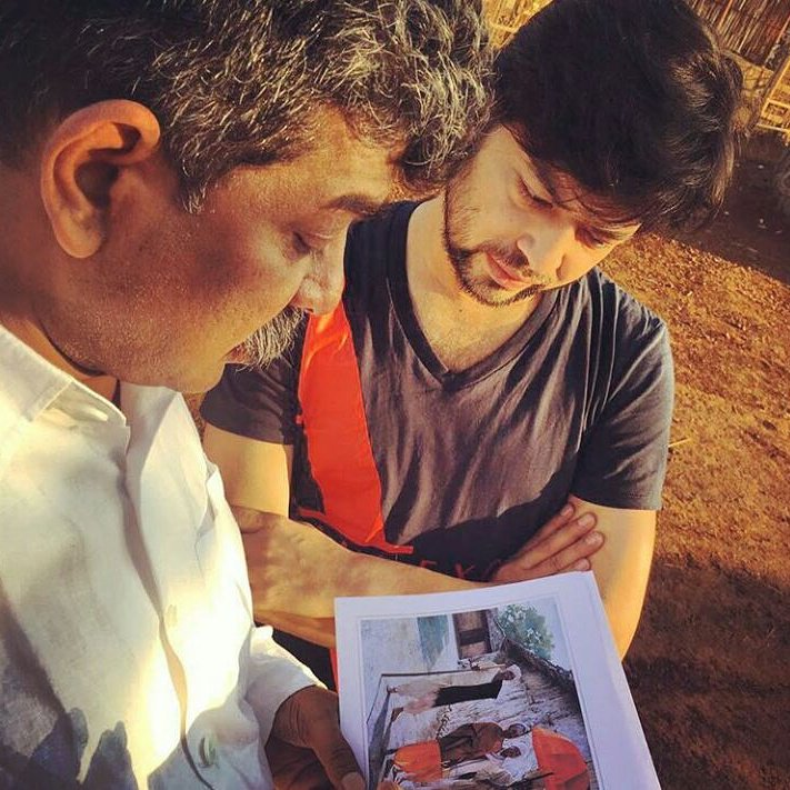 DesignMeeIN's tweet photo. @ManishantarDESI in conversation with the renowned Art Director and Production Designer, Mr. Nitin Desai, from the sets of #InduSarkar. https://t.co/dHTcOmDJvt