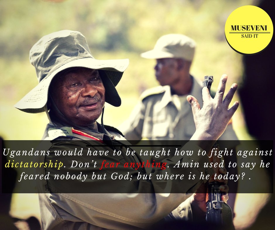 ShawnMubiru's tweet photo. #M7SaidIt: Ugandans would have to be taught how to fight against dictatorship (#LiftingAgeLimit). Don’t fear anything. ...... https://t.co/Vxc1SXjSim