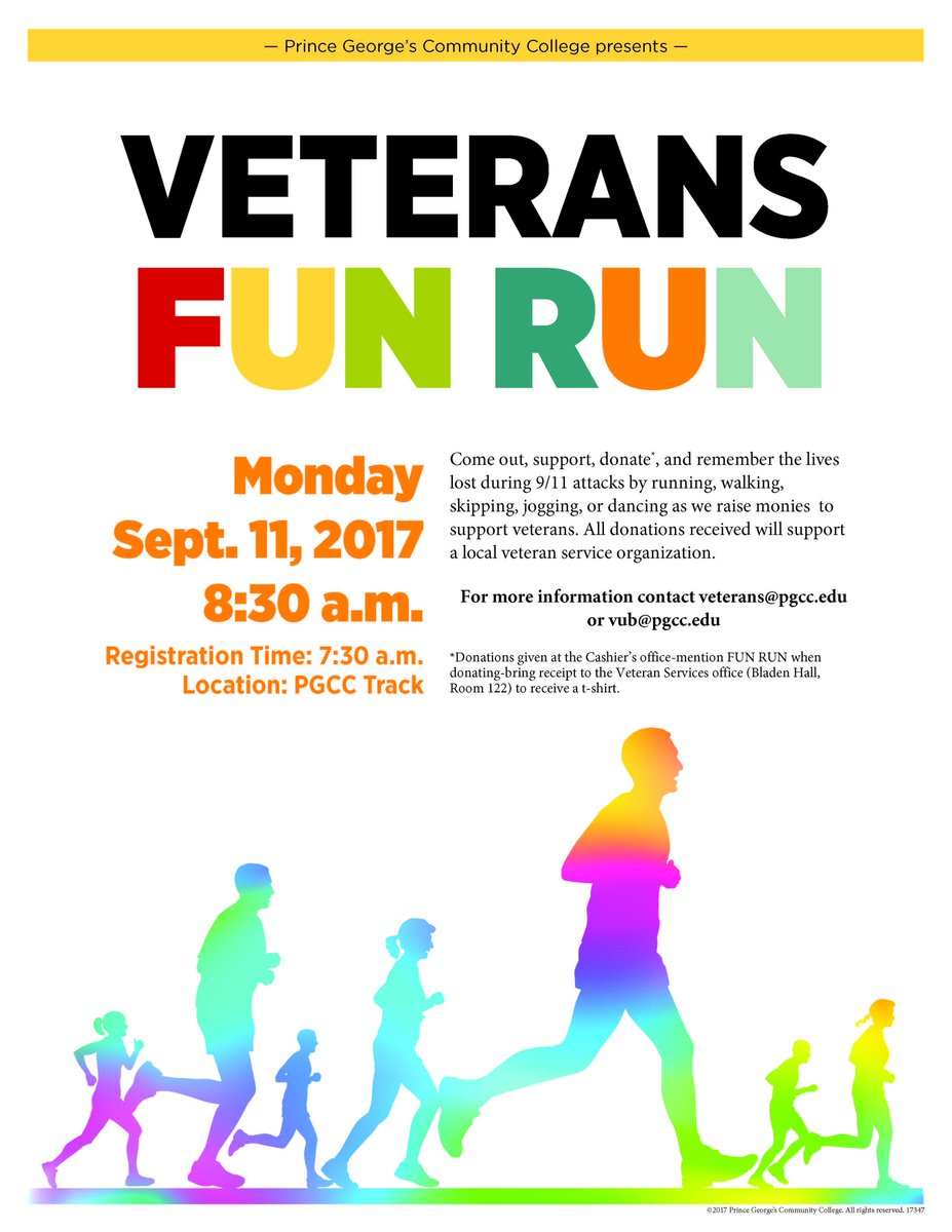 PGCCVUB's tweet photo. This is what's happening! Join us as we remember the lives lost &amp; raise monies to support veterans. For more info contact us at vub@pgcc.edu https://t.co/b1KwQJel8R