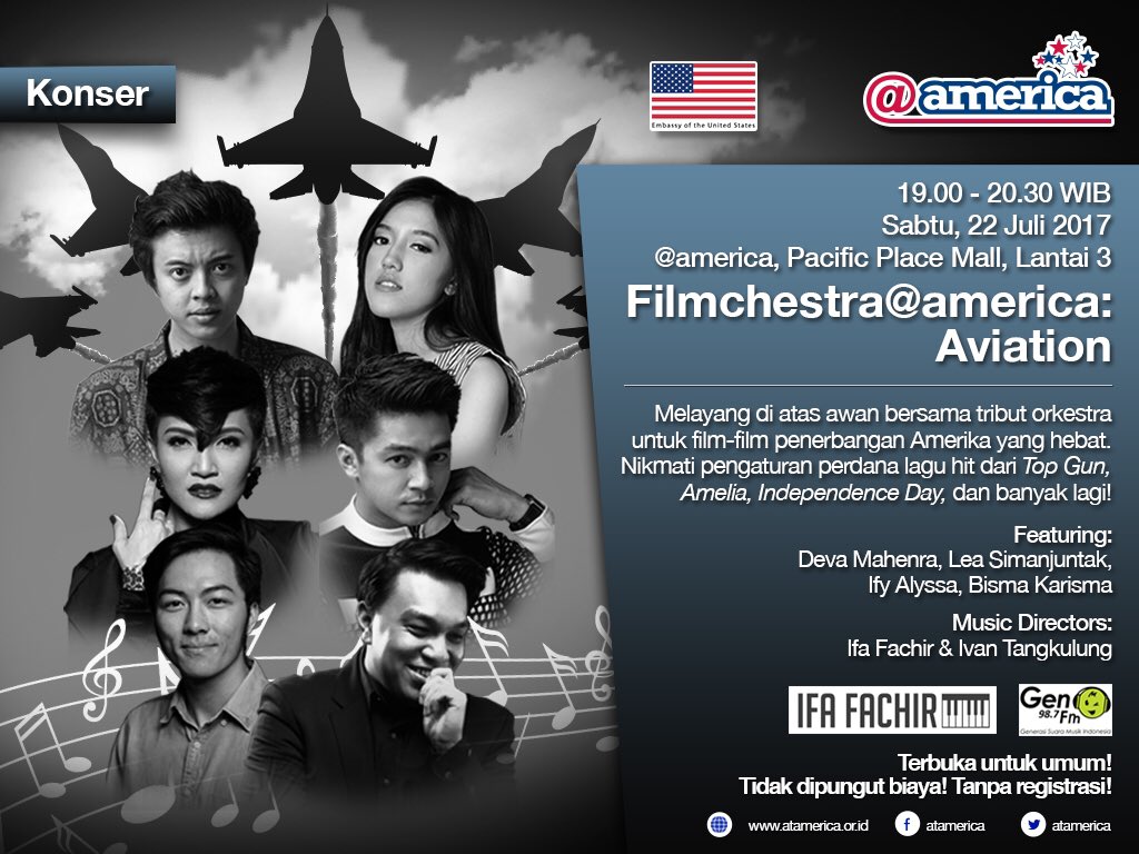 Akan kolaborasi dgn tmn2 <a href="/DevaMahenra/">Deva Mahenra</a> <a href="/ifyalyssa/">Ify Alyssa</a> @Lea_boruniraja &amp; <a href="/bismakarisma/">BISMA KARISMA</a> u/ rayakan musik2 di film. Dtg yuk! Gratis! 😊🎹🎉
