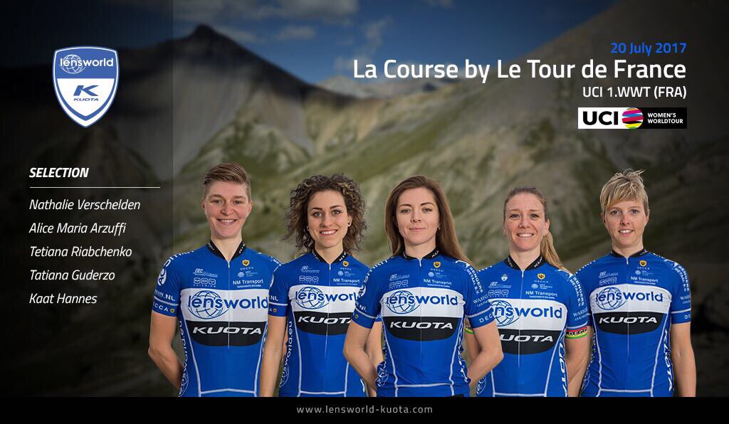 Tomorrow <a href="/LaCoursebyTDF/">La Course by Le Tour</a> with finish on the Izoard! Live from 10h #LaCourse #UCIWWT #LensworldKuota