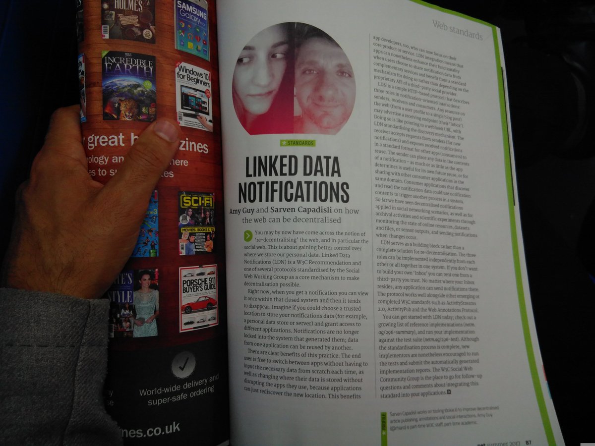 Sarven Capadisli (@csarven) on Twitter photo A <a href="/netmag/">net magazine</a> article on #LinkedData Notifications - a building block for decentralising the Web: w3.org/TR/ldn/ . <a href="/SocialWebWG/">W3C Social Web WG</a> A <a href="/netmag/">net magazine</a> article on #LinkedData Notifications - a building block for decentralising the Web: w3.org/TR/ldn/ . <a href="/SocialWebWG/">W3C Social Web WG</a>