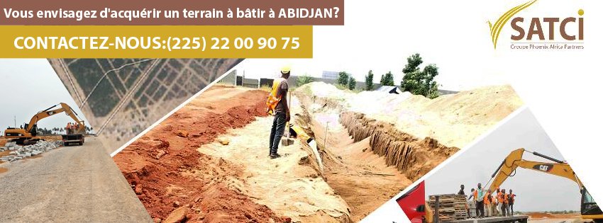 SATCI_Ci's tweet photo. @SATCI_Ci notre métier est d'#aménager, #viabiliser, #équiper, #parcelliser et #commercialiser des terrains à bâtir.
Tel : (225) 22 00 90 75 https://t.co/JY3E4H6vll