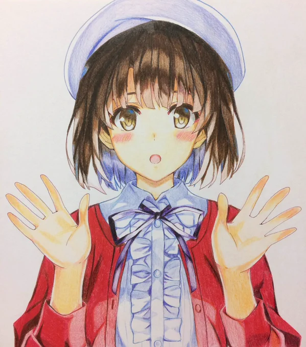 冴えカノ 加藤 完成です!
初めて色紙に描いてみました!

#冴えない彼女の育てかた 
#模写
#色鉛筆 