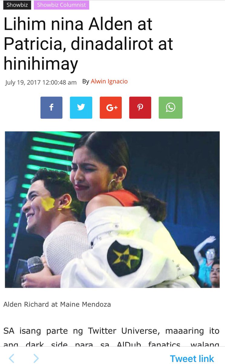 Pattyfaulkerson's tweet photo. @aldenrichards02 kapal mukha mo di sila nag pasikat sa iyo.
Tandaan mo karma na bahala sa inyo mga basher ni Maine. #ALDUBLoveAndTrust https://t.co/KGAT1KIyZB