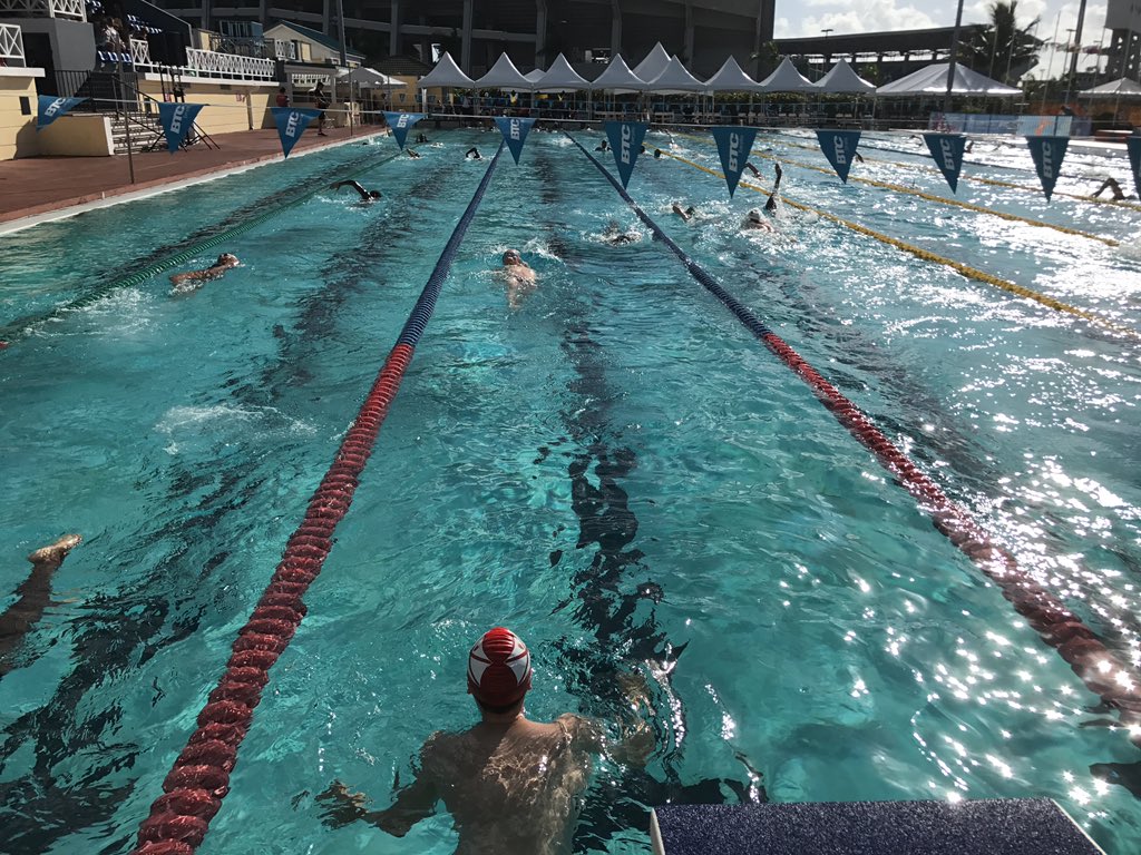 njegou16's tweet photo. Warm up for day 1 of the swimming. #TeamJersey #2017BahamasYCG @tigersswimming @CGAJTeam https://t.co/QaypXal9eP