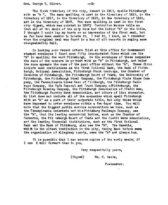 PghArchives's tweet image. Happy "H" Day #Pittsburgh! #OnThisDayPGH after a 21 year absence, the "H" in @CityPGH is restored by the U.S. Geographical Board in 1911.