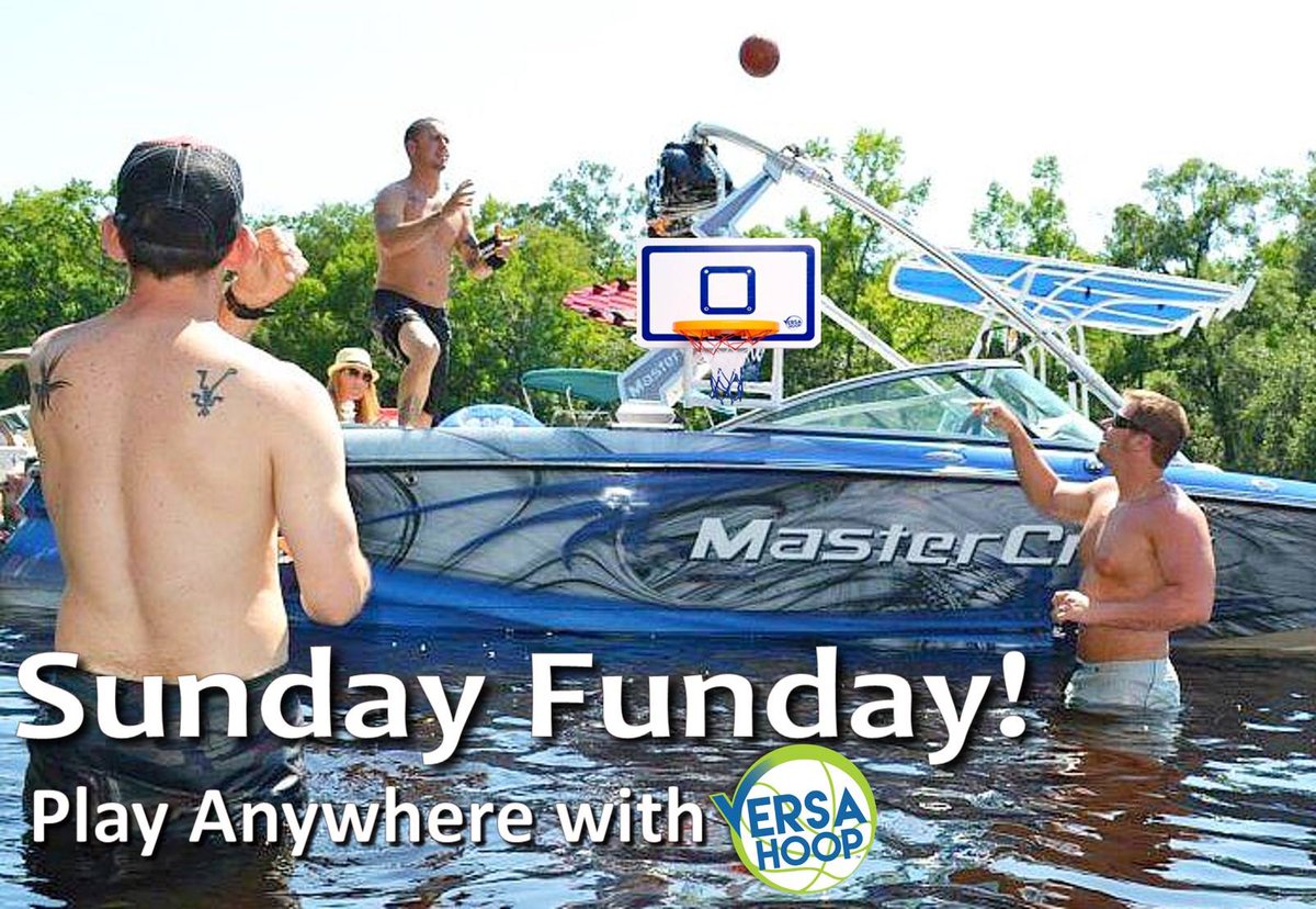 VersaHoop's tweet photo. #LakeLife Talk about #SummerFun #Basketball #hoops for #Boating when your Engine is off!  #VersaHoop Everyday is #SundayFunday https://t.co/pYRRTtIuh9