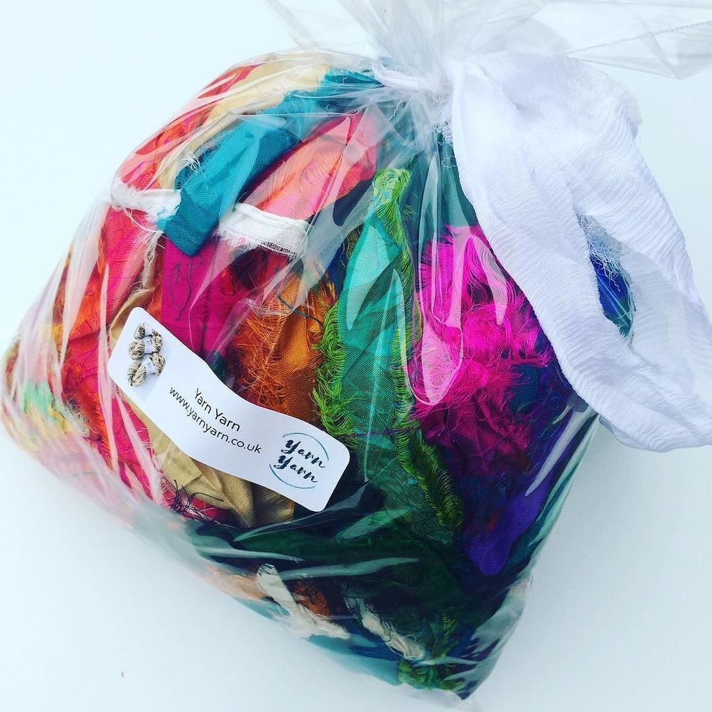 yarnyarnfiber's tweet photo. Pot luck grab bags of sari silk ribbon! Bargain bags! 100g. On site now! #ribbon #ribbonyarn #cheapyarn #cheapribb… https://t.co/u1xChqx997 https://t.co/b8nbforhda