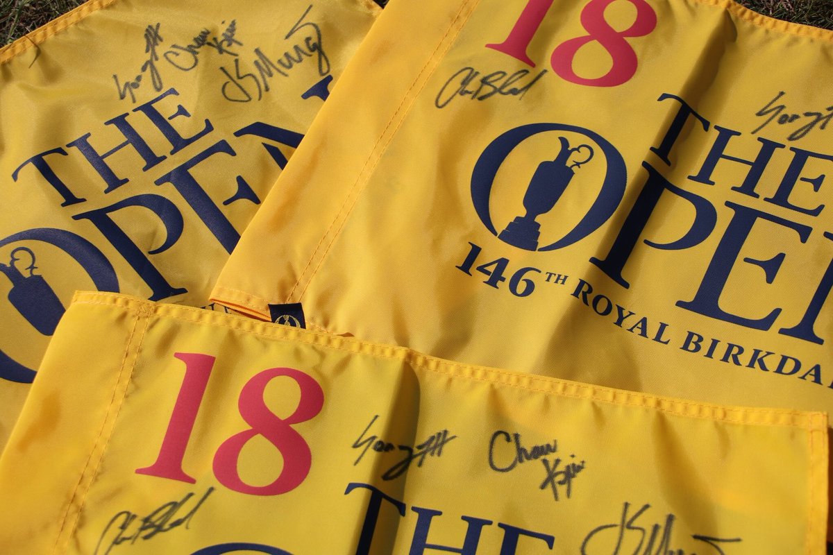 PINGTourEurope's tweet photo. Don't miss out on your chance to win a flag signed by the PING Pros in this week's field. Retweet &amp; follow us to enter! #TheOpen https://t.co/u7SLg8aWZl