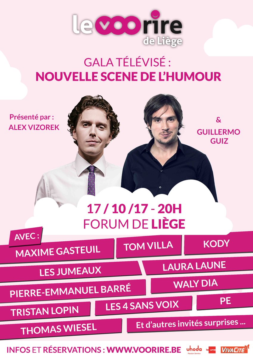 VooRiredeLiege's tweet photo. Cette année, le #VooRire vous propose un 2e Gala Télévisé consacré à la NOUVELLE SCENE DE L'HUMOUR ! 😀

Infos : https://t.co/UbfwWNUlkU https://t.co/vvX3A9BKKk