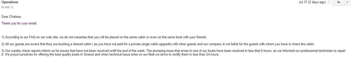 chelshud's tweet photo. #Sail_ingreece contradicts themselves. Do you think no plumbing for 6 hours w/ 25+ people on board best living conditions? @Fail_in_greece https://t.co/MXf4C0lFz4