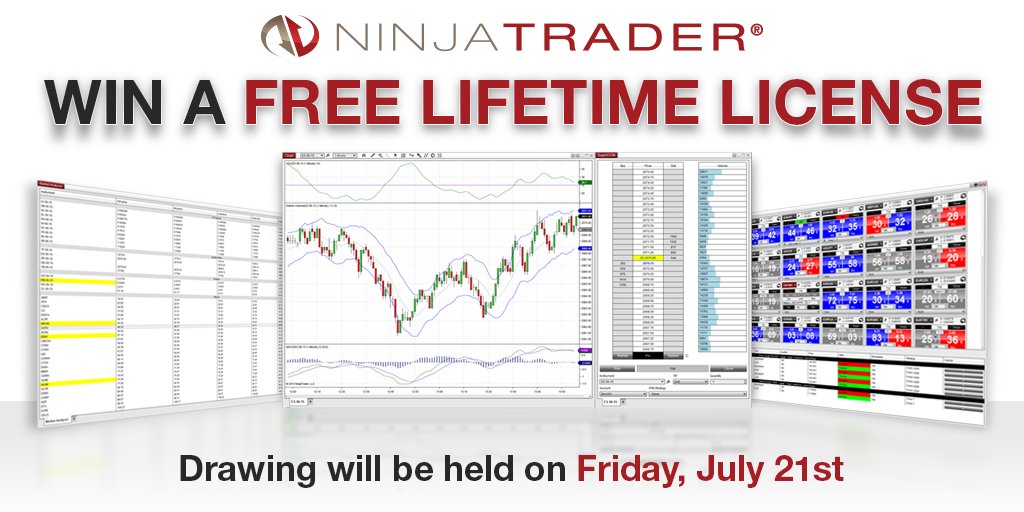 NinjaTrader's tweet photo. We are giving away a FREE Lifetime License to @NinjaTrader! 

RETWEET to enter the drawing - a winner will be announced on 7/21! https://t.co/dysR8ZImXI