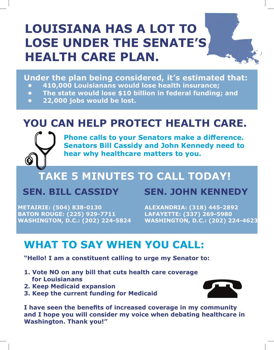 MusiCNOLALIVE's tweet photo. At NOMC, ~46% of our patients depend on LA's #MedicaidExpansion 
Call today to protect these vital services! #ProtectOurCare #KeepLACovered https://t.co/E626XBf78P