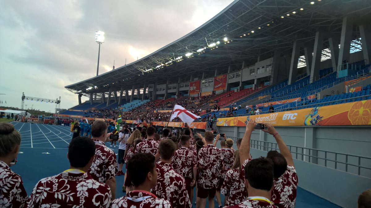 England_Boxing's tweet photo. . @EBBoxingSquads enjoyed the opening ceremony of the Commonwealth Youth Games yesterday - how good do they look in their kit? #CYG2017 https://t.co/E6mCekizVg