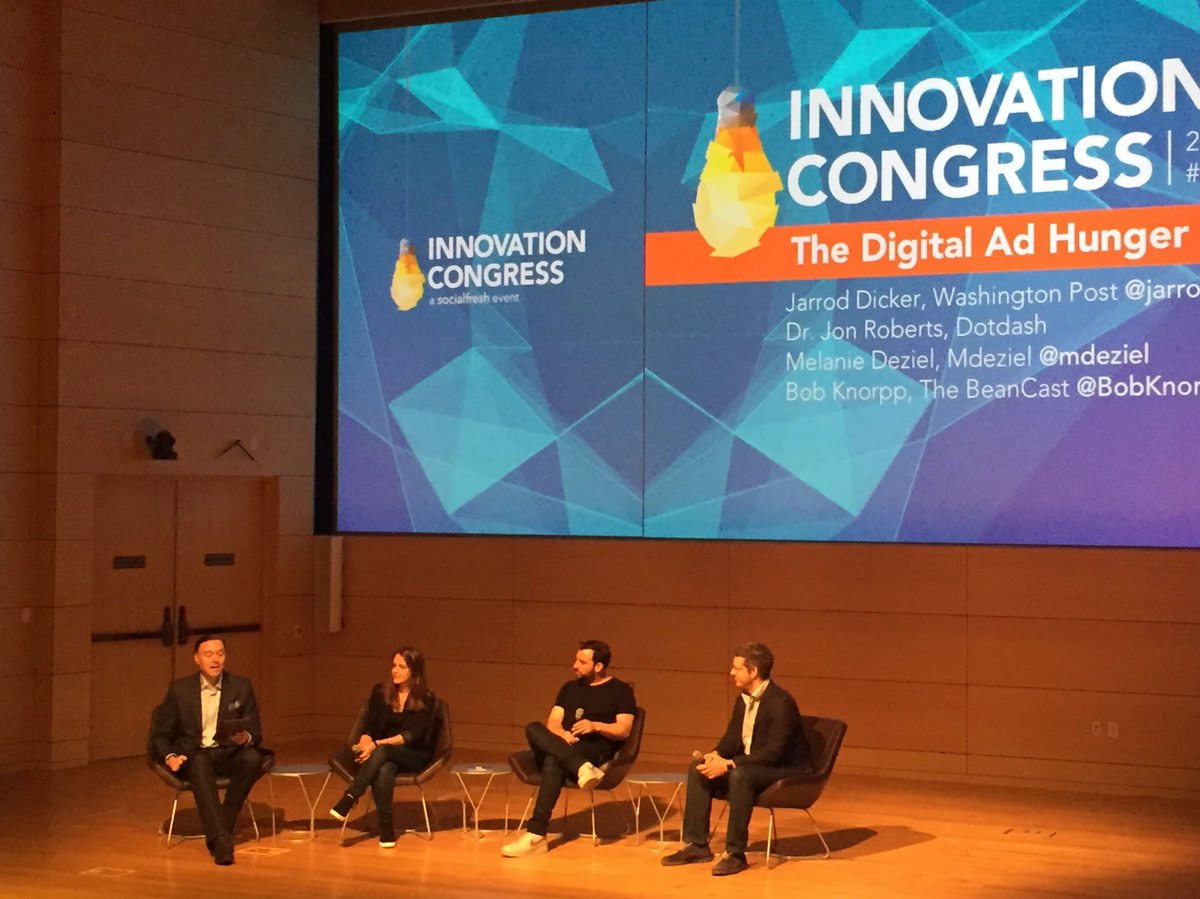 "Readers don't want ads from our publishers; they want value. [...] Let's find ways to be additive to their experience." <a href="/mdeziel/">Melanie Deziel ♥️🖤🤍💚</a> #InnoCon