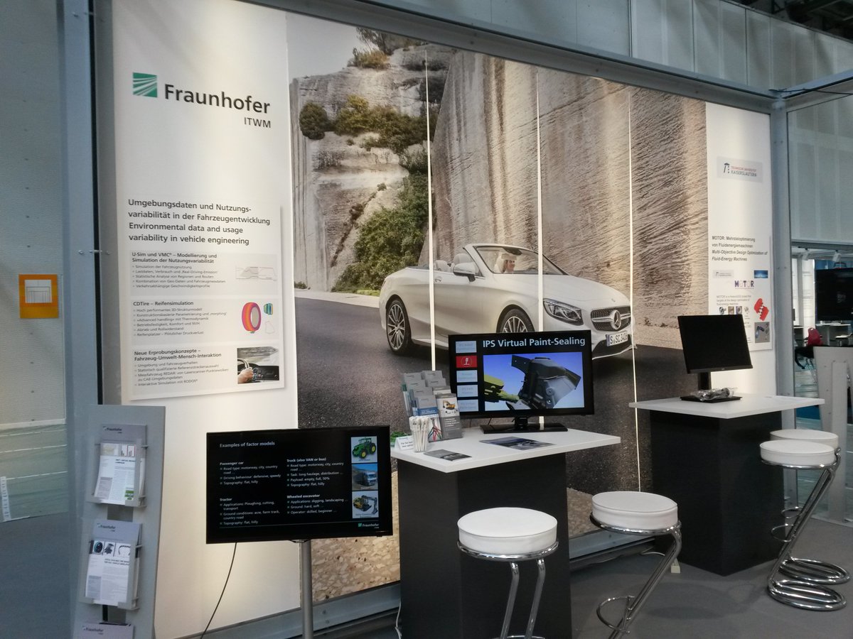 FraunhoferITWM's tweet photo. Wir sind beim #EDMCAEForum. Besucht uns an Stand F3. Rund um uns geballte Kaiserslautern-Power: #fleXstructures, #math2market und @uni_kl https://t.co/Zzubt9OJzl