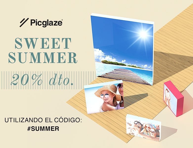 ¡Hasta el 31 de agosto podéis beneficiaros del 20% de descuento en picBlocs de <a href="/Picglaze/">Picglaze</a> con el código SUMMER! picglaze.com/es/inicio